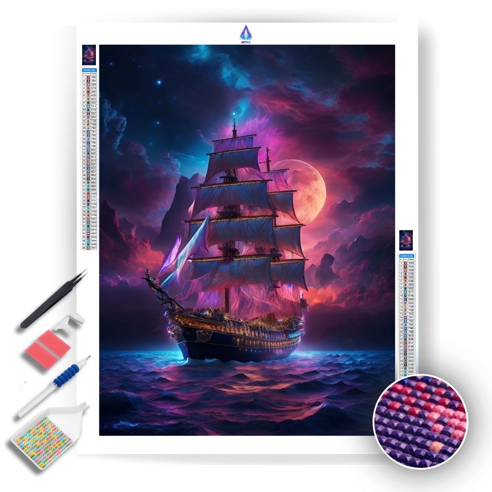 Moonlit Voyage - Diamond Painting Kit - Artslo.com