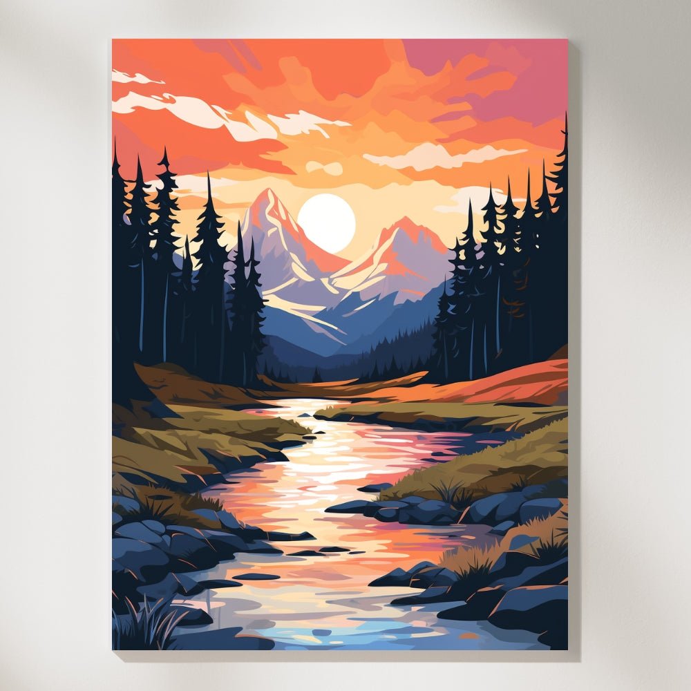 Mountains - Paint by Numbers - Artslo.com