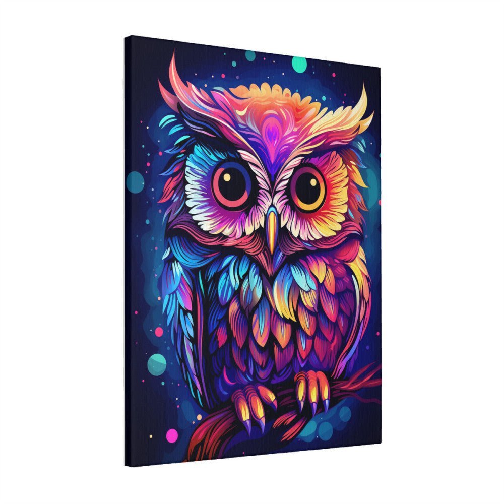 Neon Realism Owl- Paint by Numbers - Artslo.com