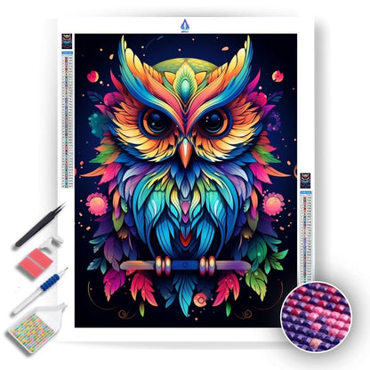 Owl in the Dark - Diamond Painting Kit - Artslo.com