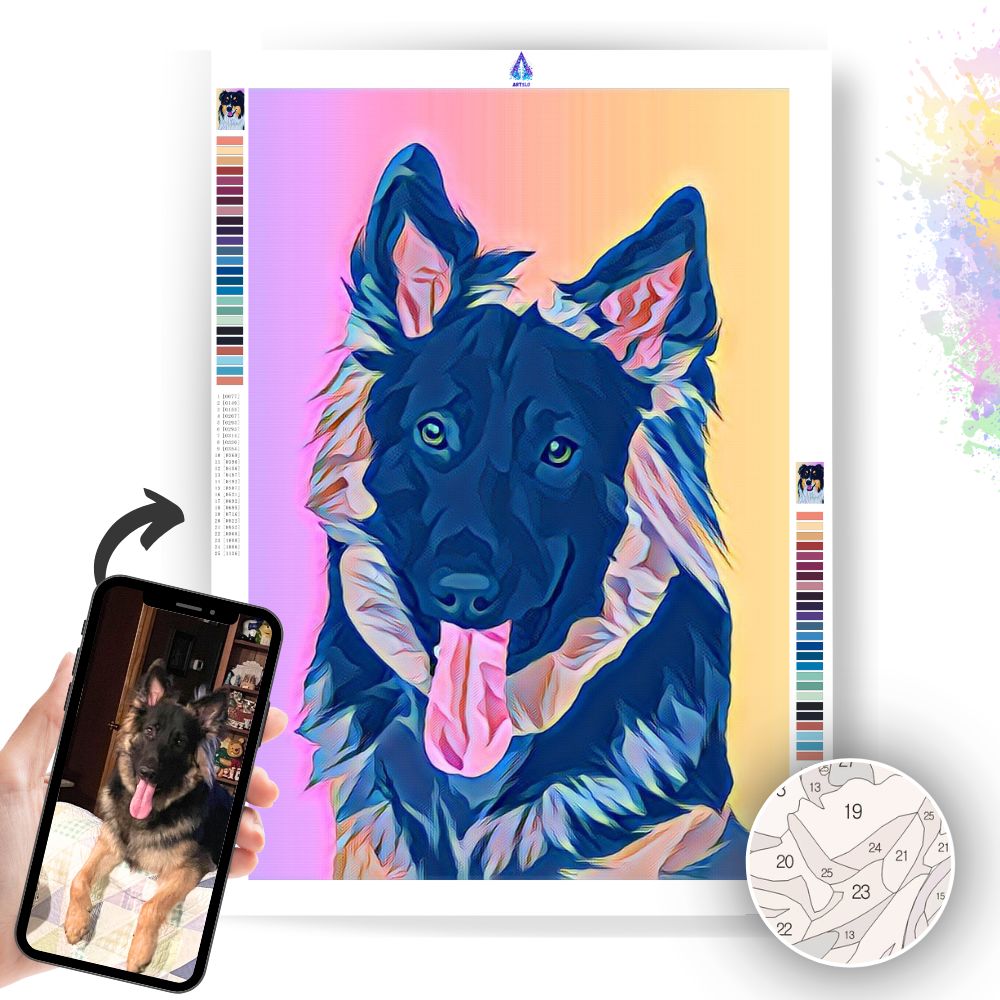 Custom Paint by Numbers Kit, Custom Pet Portrait, Paint Your Photo, Dog  Portrait Painting, Personalized Paint by Number, Christmas Gift 