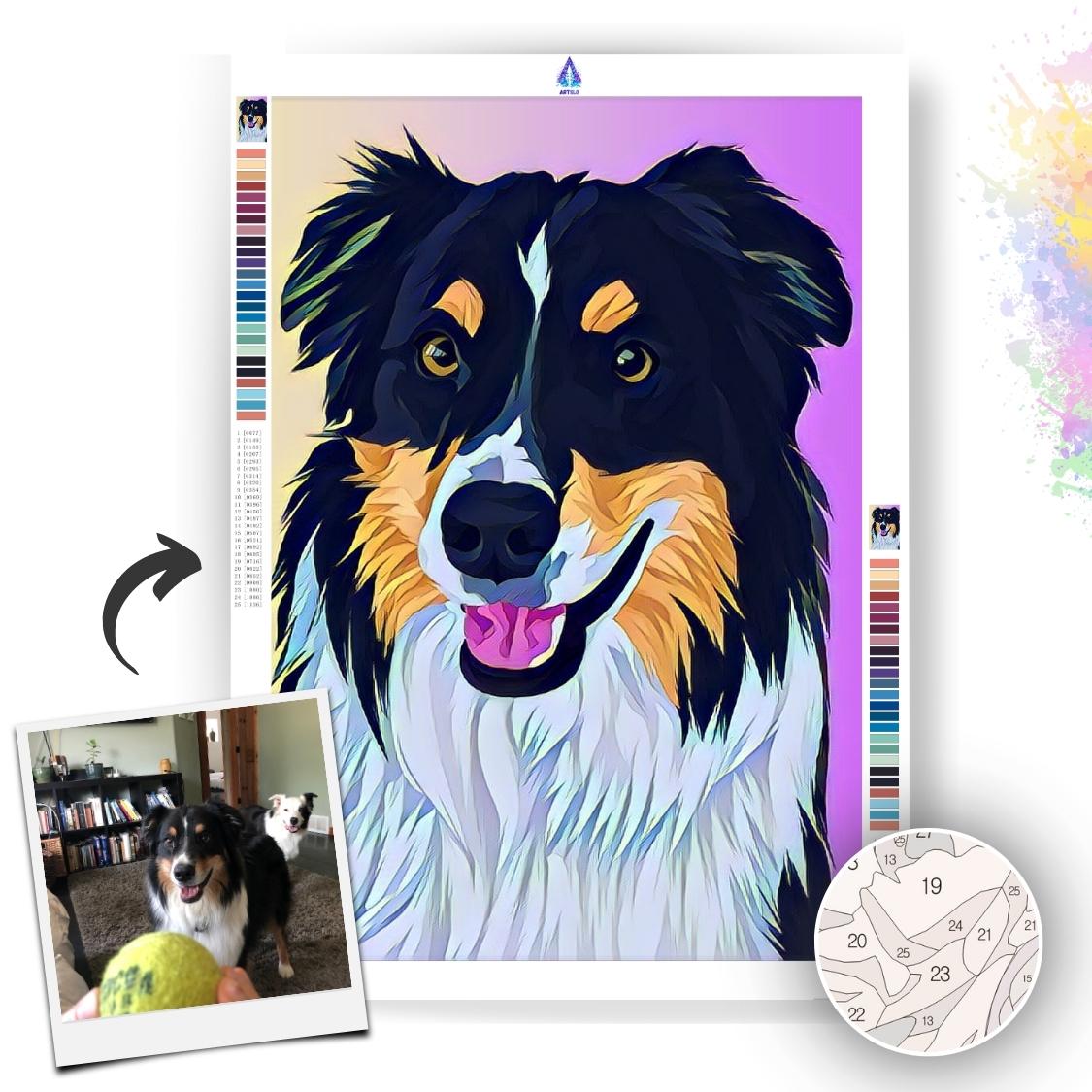 Paint Your Pet by Numbers with Custom Paint by Numbers Kit