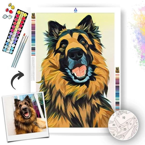 Paint by Numbers for Kids Ages 8-12 Girls,Cute Animal German Shepherd,Pet  Dog,DIY Oil Painting Kit impression Retro Wall Decor Gift Kits,40x50cm :  : Toys & Games