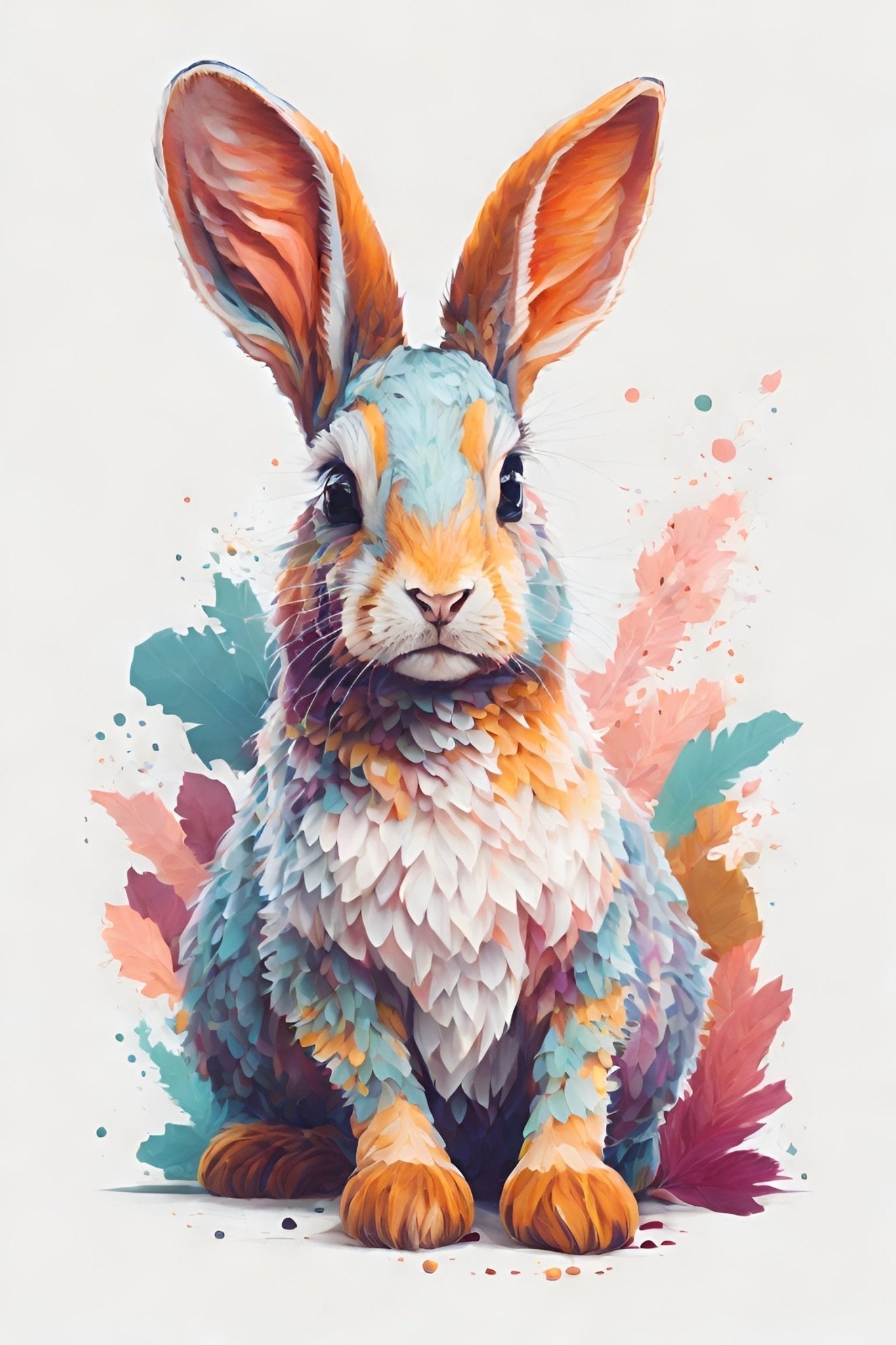 Pastel Rabbit Fantasy - Paint by Numbers - Artslo.com