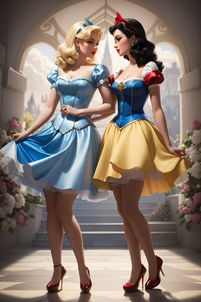 Pin-Up Princesses - Diamond Painting Kit - Artslo.com