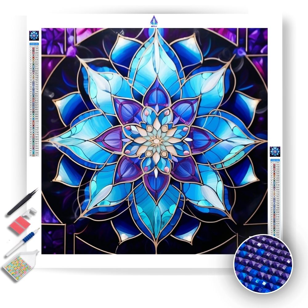 Purple Diamonds Mandala - Diamond Painting Kit - Artslo.com