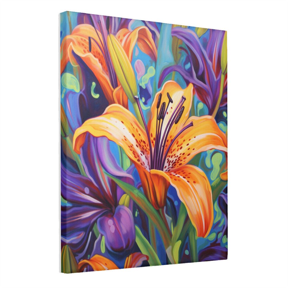 Purple Lily Impressions - Paint by Numbers - Artslo.com