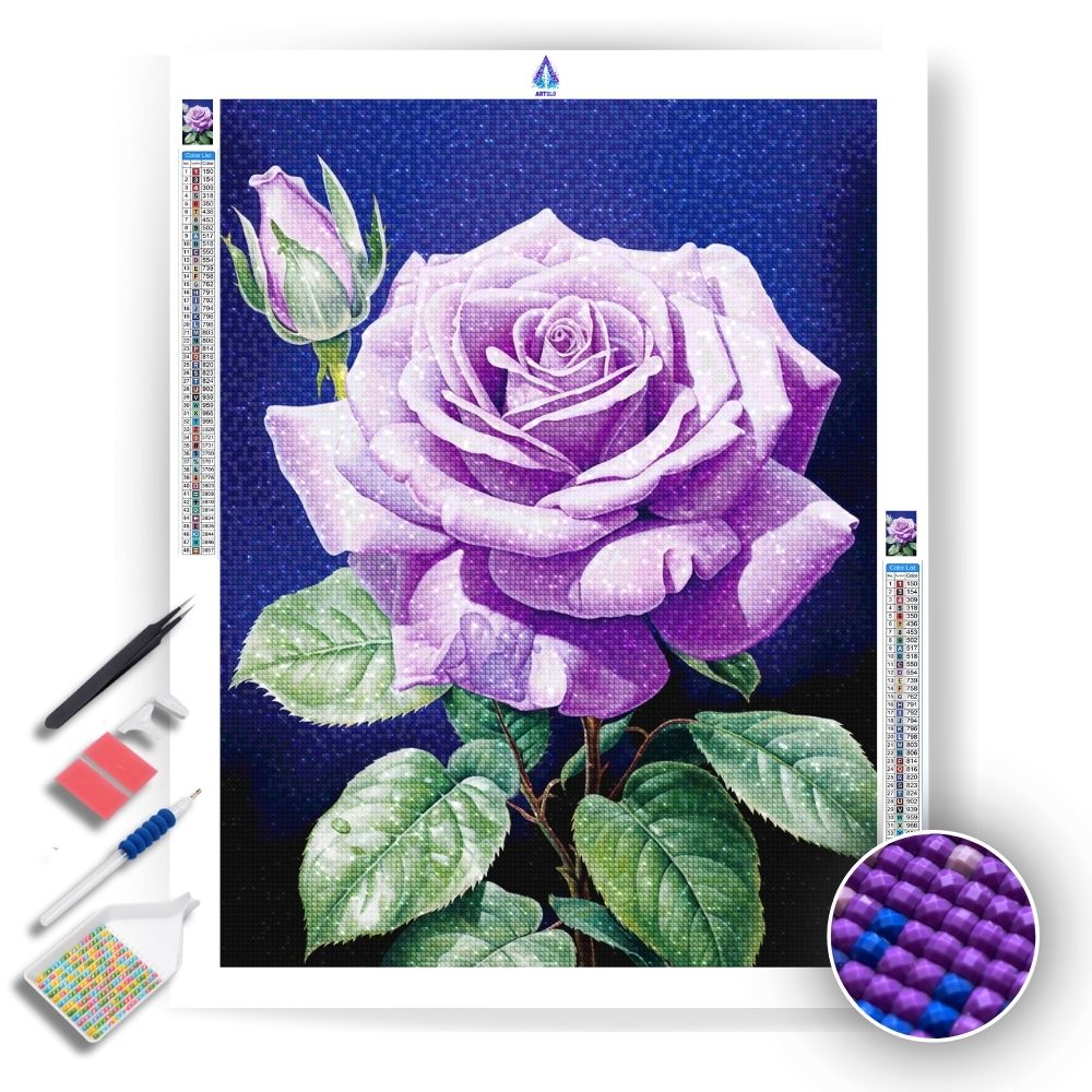 Purple Rose - Diamond Painting Kit - Artslo.com