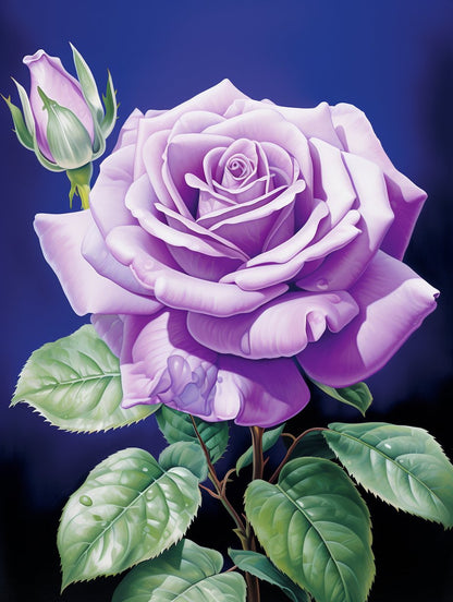 Purple Rose - Diamond Painting Kit - Artslo.com