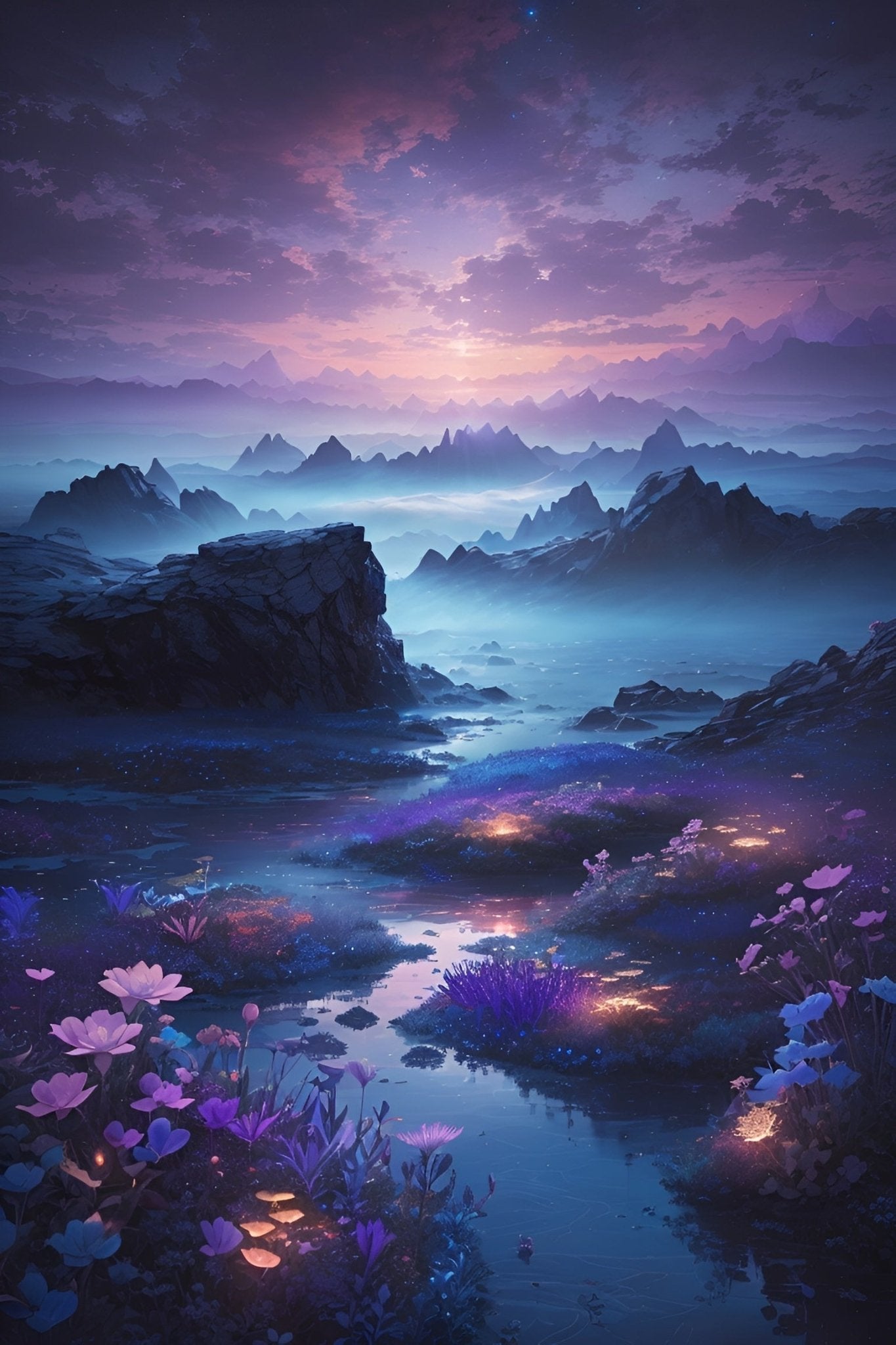 Purple World - Diamond Painting Kit - Artslo.com