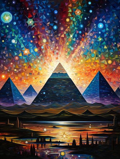 Pyramids of Giza - Paint by Numbers - Artslo.com
