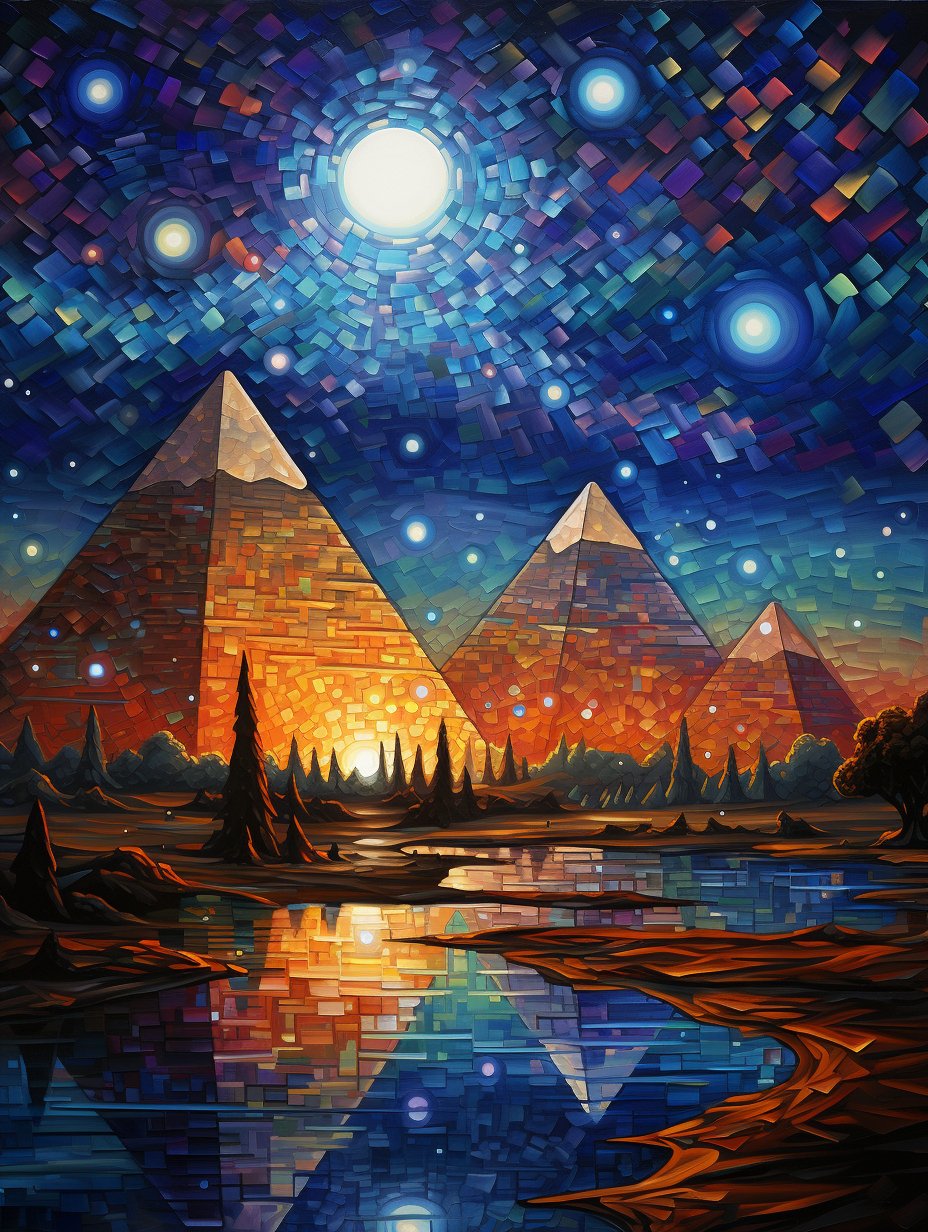 Pyramids- Paint by Numbers - Artslo.com