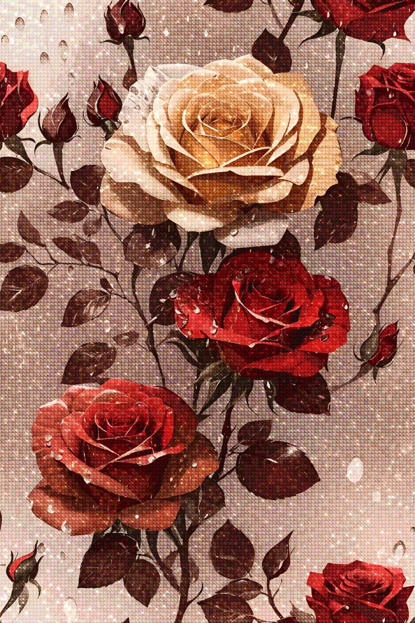 Rain-Kissed Rose - Diamond Painting Kit - Artslo.com