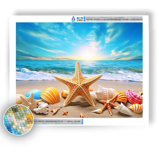 Rainbow Starfish - Diamond Painting Kit - Artslo.com