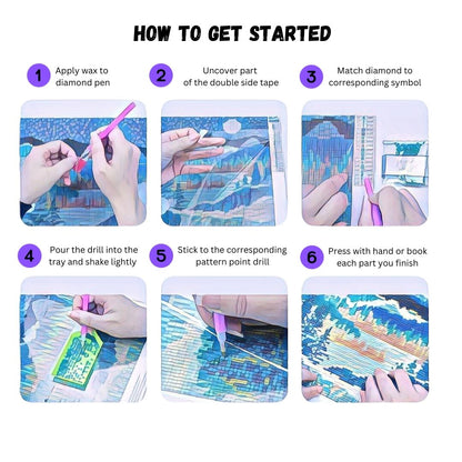 Rainbow Starfish - Diamond Painting Kit - Artslo.com
