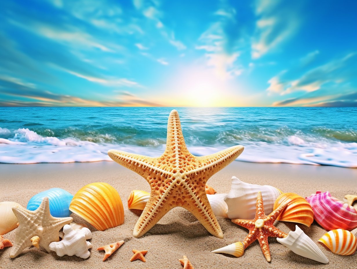 Rainbow Starfish - Diamond Painting Kit - Artslo.com