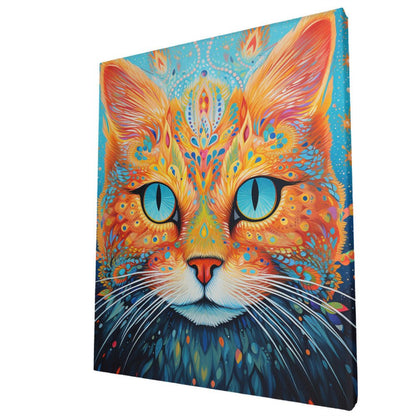 Rainbowcore Cat - Paint by Numbers - Artslo.com