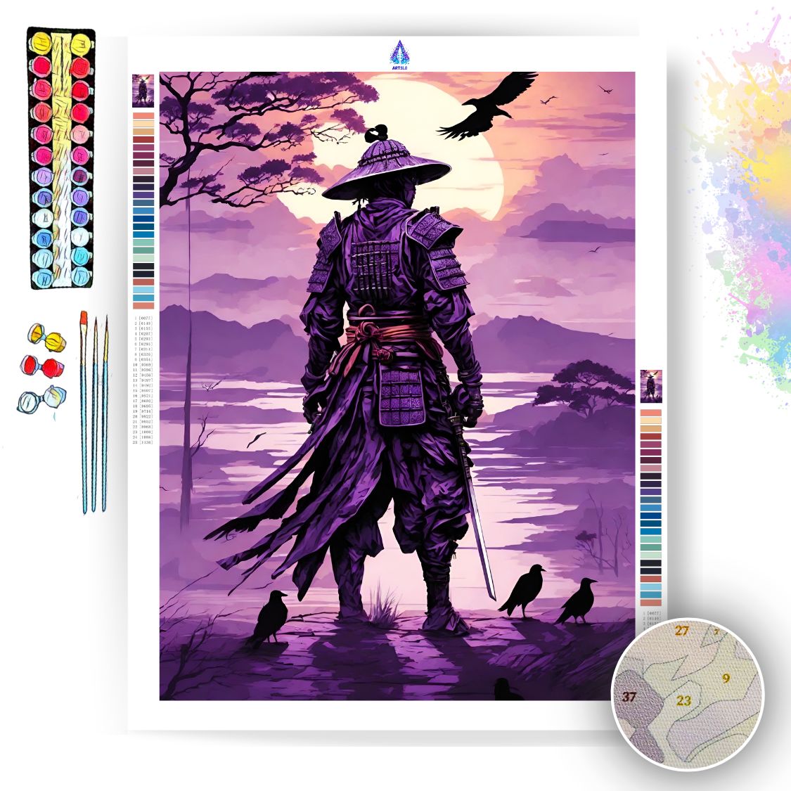 Samurai Serenity - Paint by Numbers - Artslo.com