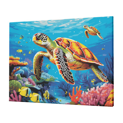 Sea Turtles- Paint by Numbers - Artslo.com