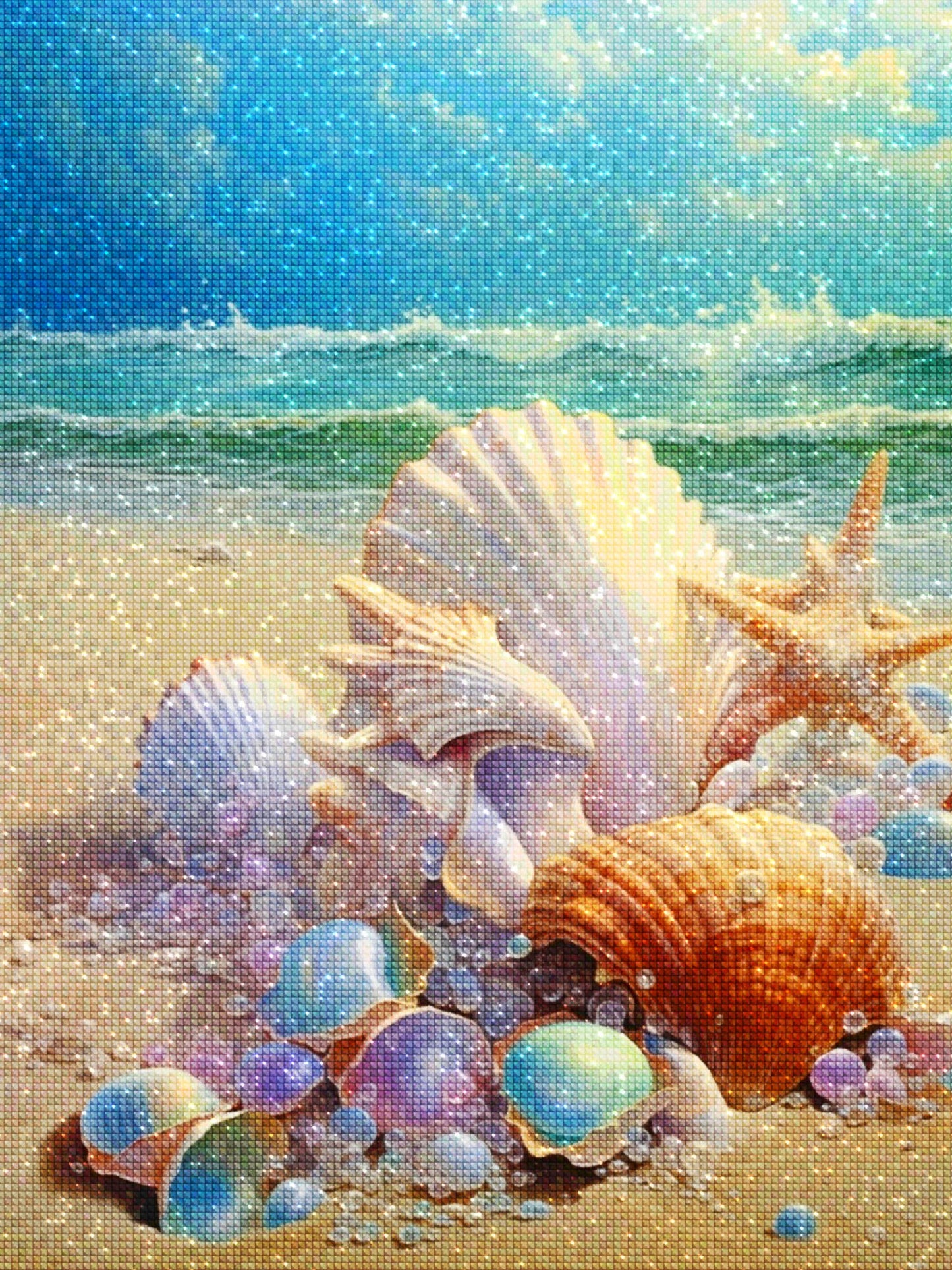 Seashells by the Seashore - Diamond Painting Kit - Artslo.com