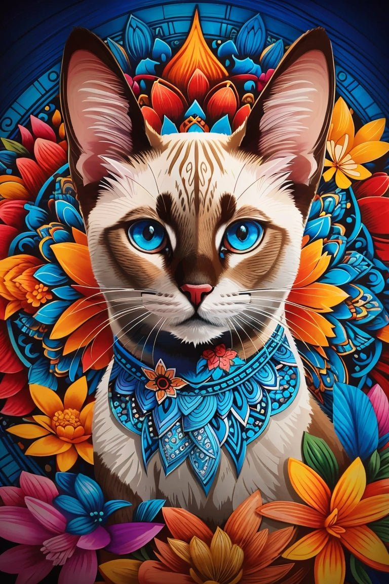 Siamese Cat Mandala- Diamond Painting Kit - Artslo.com