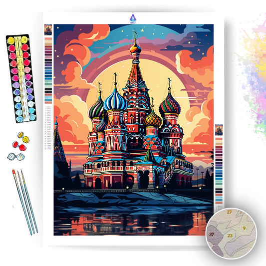 St. Basil's Cathedral - Paint by Numbers - Artslo.com