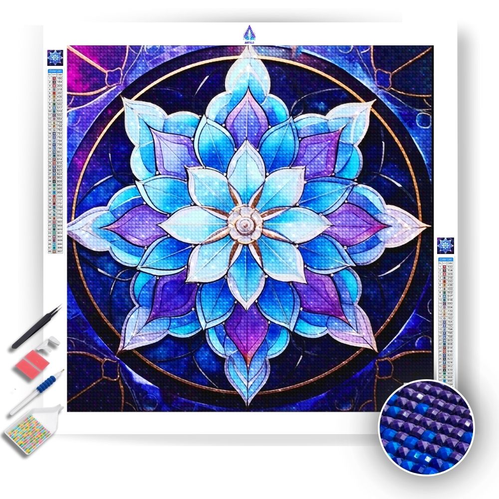 Stained Glass Mandala - Diamond Painting Kit - Artslo.com