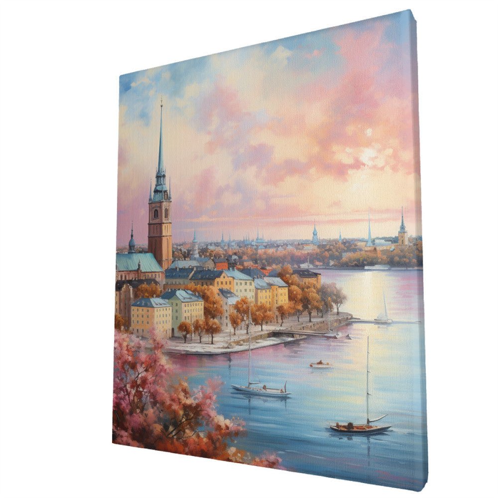 Stockholm Waterfront - Paint by Numbers - Artslo.com