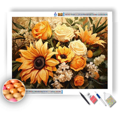 Sunflowers and Roses - Diamond Painting Kit - Artslo.com