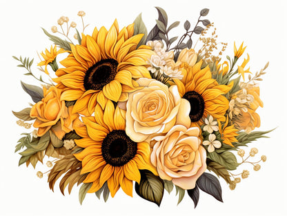 Sunflowers - Paint by Numbers - Artslo.com