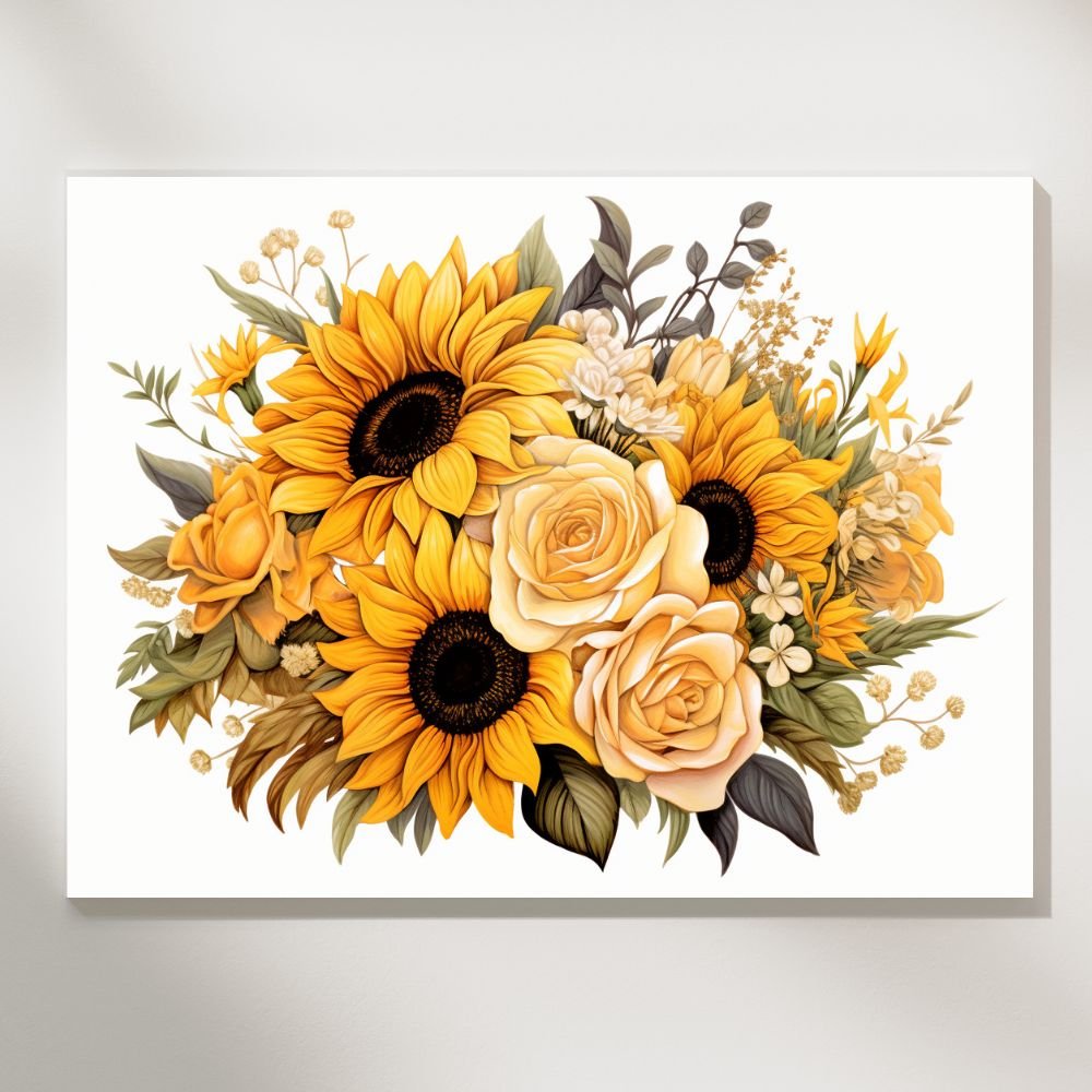 Sunflowers - Paint by Numbers - Artslo.com