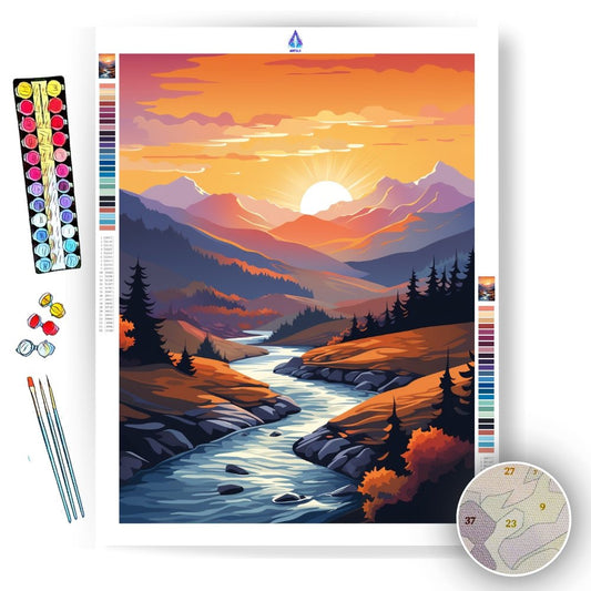 Sunset - Paint by Numbers - Artslo.com