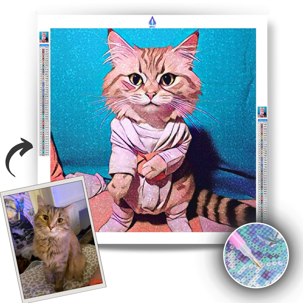 Turn Your Pet Photo into an Adorable Art Piece - Custom Diamond Painting - Artslo.com