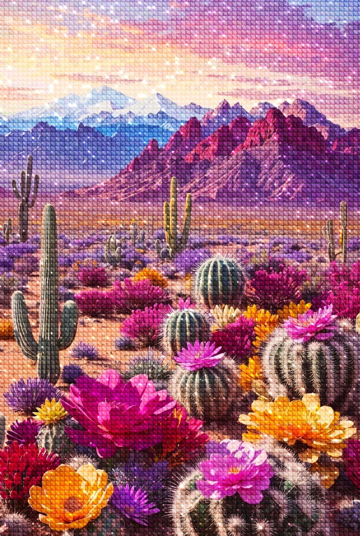 Vibrant Desert Cactuses - Diamond Painting Kit - Artslo.com