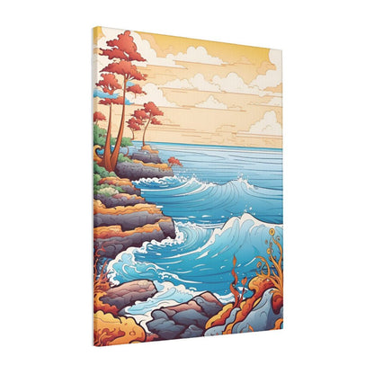 Vibrant Seascape Simplified - Paint by Numbers - Artslo.com