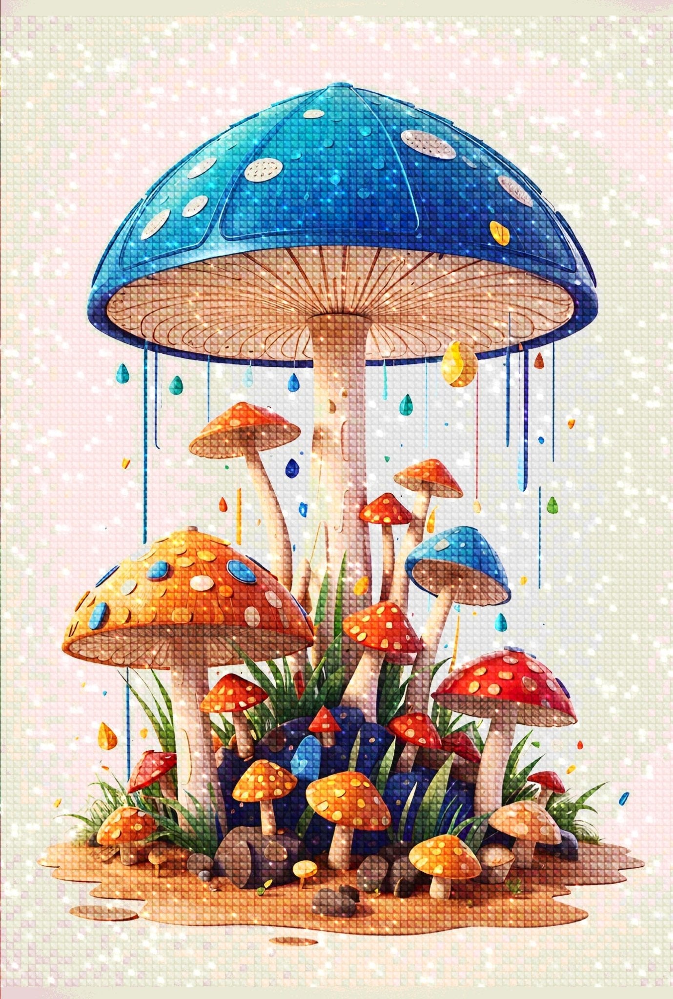 Vintage Mushroom Stand - Diamond Painting Kit - Artslo.com